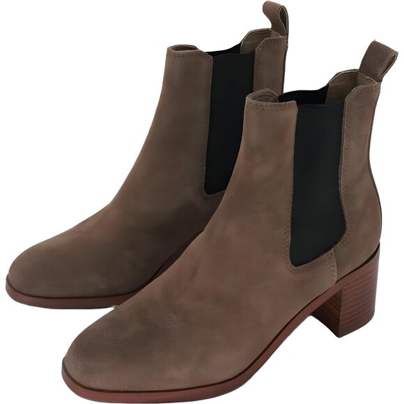 Steve Madden Rhiannon Chelsea Bootie Brown/Black Suede Size 8 M - Picture 2 of 6